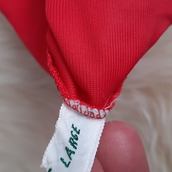 Vintage 1960's Lorraine Perfect Fit Nylon Red Midi Lace Detail Slip - Picture 6 of 8